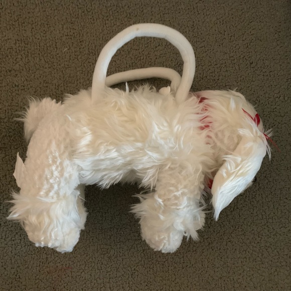 New Vintage Olly & Friends Dog White Poodle Bag “Empress Emily” Double handles - Picture 3 of 9
